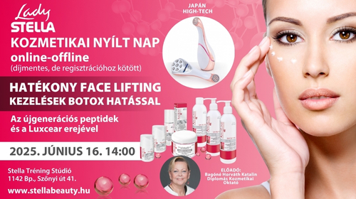 Kozmetikai nyílt nap - 2025.06.16. Hatékony Face Lifting Kezelések Botox Hatással (online-offline)
