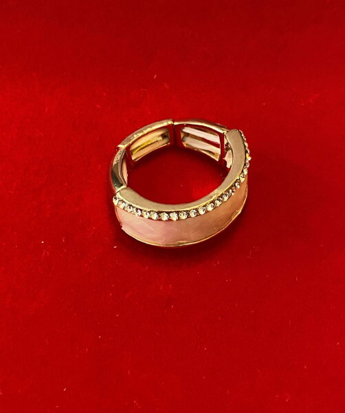 Gyűrű Gyöngyház, Cirkónia Kő Gold Nikkel Mentes 19801