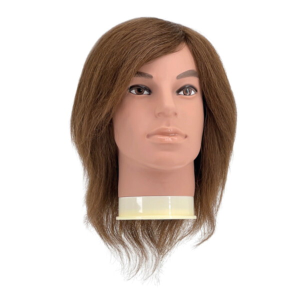 Daniel Férfi Babafej Természetes Hajjal 20cm Középbarna 1123