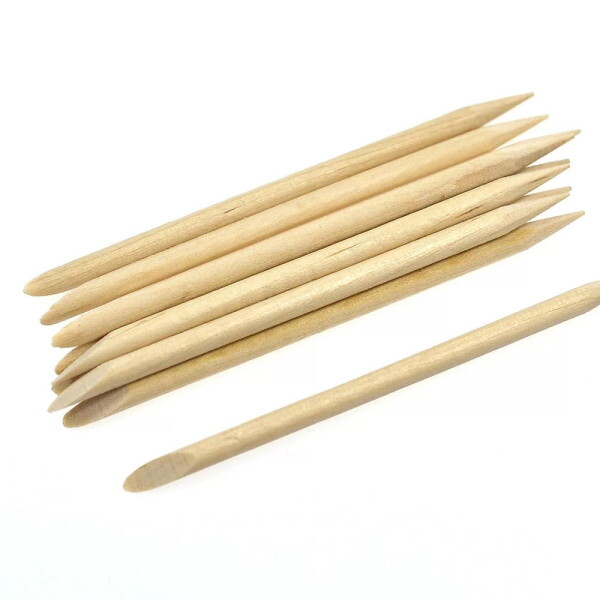Körömbőr Feltoló Narancsfa Pálcika 18cm 10 db  1401